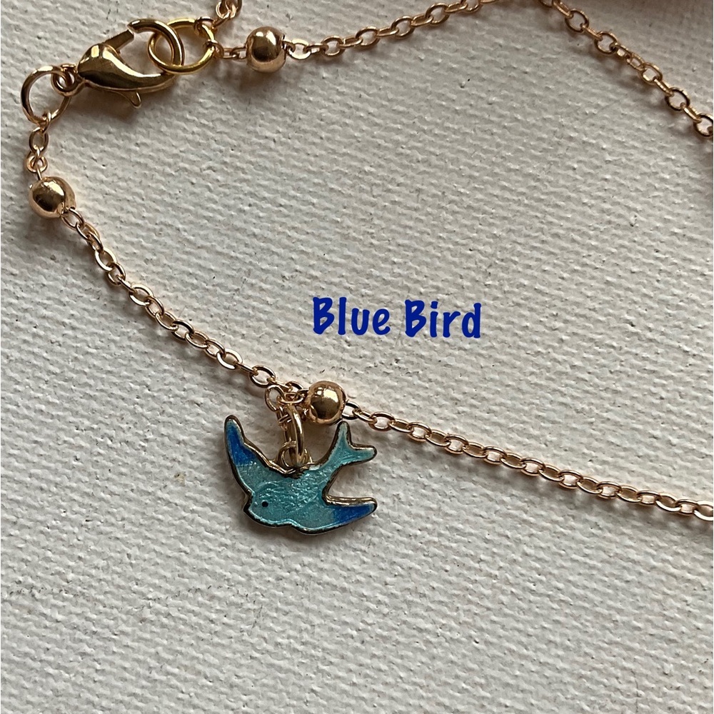 SALE🎉 Blue Bird Anklet. Dainty Chain Anklet. Bundle & Save. Ladies Gift Idea.